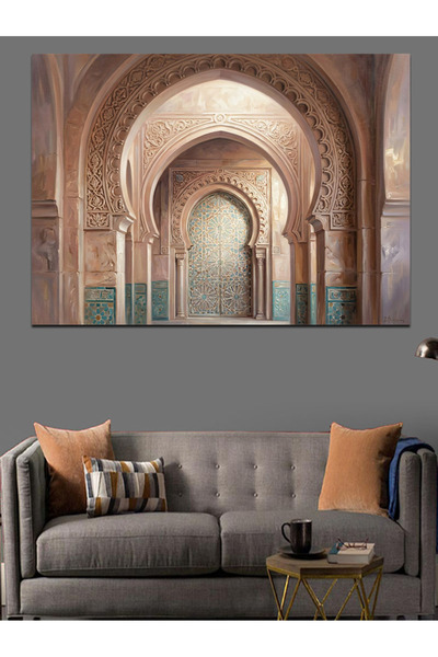 Artmeg Arhitectură islamică clasică, traversare arcuită, pânză decorativă - m...