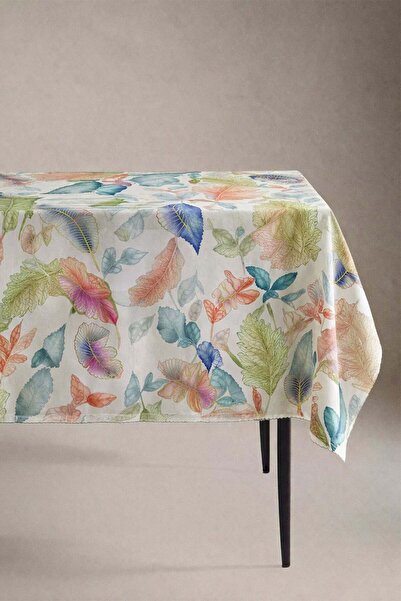 dekomall home & living Τραπεζομάντηλο από βαμβάκι με πολύχρωμα φύλλα-MSOR021