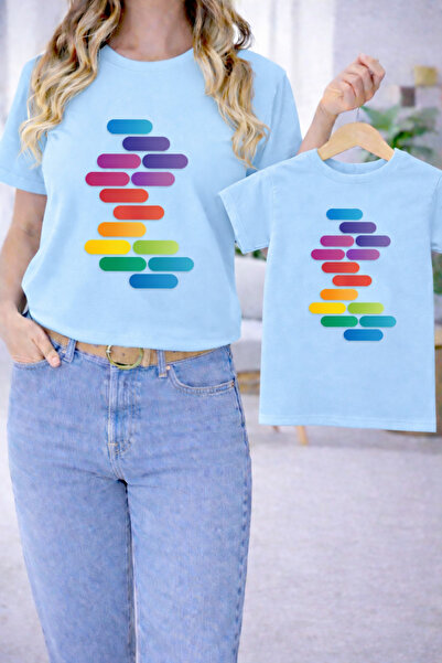 VODEXA Majka Unisex Dječja Kombinacija Oversize T-Shirt Majica za Dvojicu BOJ...