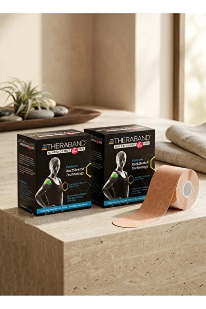 THERABAND Theraband Kinesiology Sports Tape - Beige. 2-pack