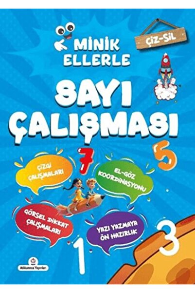 Timaş Yayınları Draw - Erase Number Workouts with Tiny Hands (with a Pencil G...