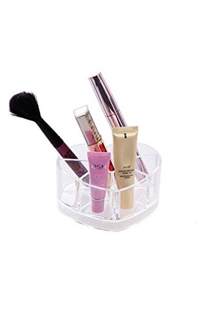 Go İthalat Ακρυλικός οργανωτής καλλυντικών και μακιγιάζ με σχέδιο καρδιάς (5224)