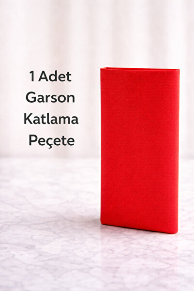 Palo Santo 1 Adet Kırmızı Garson Katlama Peçete Şık Masa Sunum Peçetesi