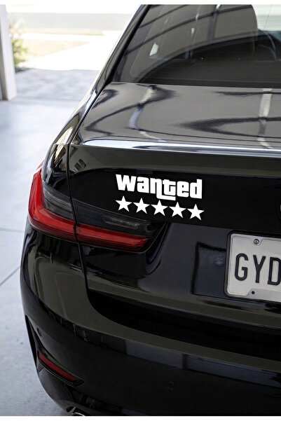 beytuning 3D Sticker Wanted Yıldız Sticker Etiket Çıkartma Pc Laptop Araba Ot...