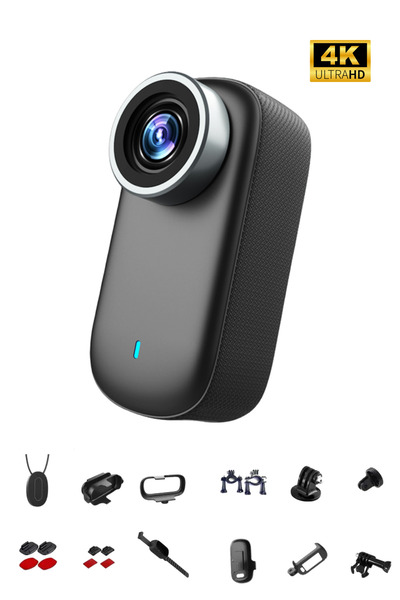 Saule mini 4K Ultra HD Wi-Fi Aksiyon Kamerası | IP65 Su Dayanıklı | Geniş Açı...