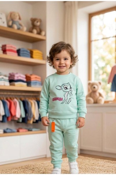 MOMOİRO Printed Girls' & Baby Set