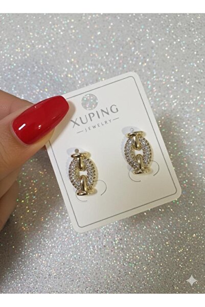 ZEHRİNG Xuping 14k Taşlı Özel Seri Gold Küpe