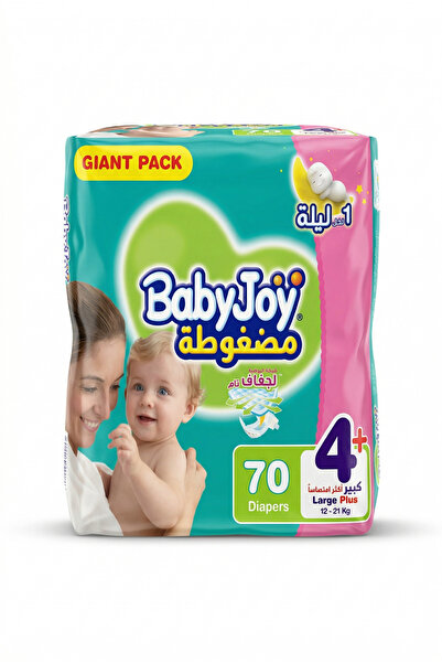 Baby Joy حفاضات بيبي جوي جاينت رقم 4+ - 70 حفاضة