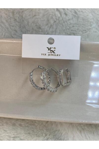 YSX JEWELRY أقراط بتصميم أنيق من ماركة ysx، مجموعة من 3 قطع، لا تسبب الحساسية...
