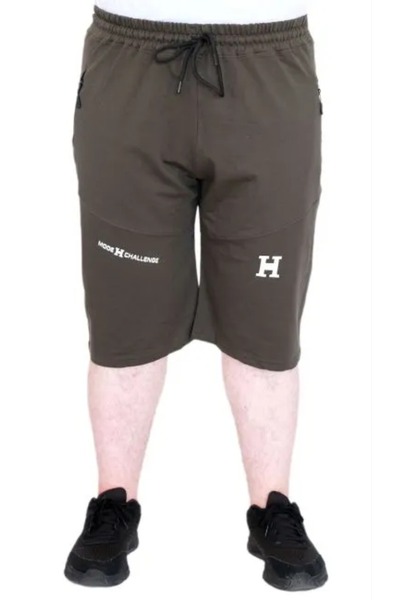 cusseli Large Size Men's Shorts 2 Threaded Threaded Pieces C25504 Khaki