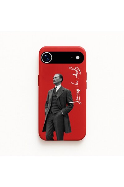 DEMİNA iPhone 17 Air Compatible Velvet Launch Case with Ataturk and Signature...