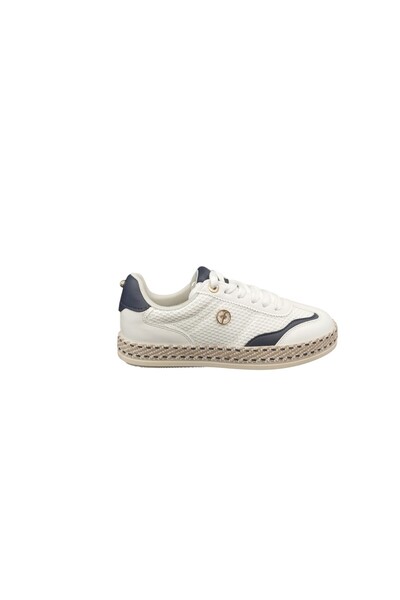 Flet Taşçı Ayakkabı 363 Kadın Ortopedik Hasır Detaylı Triko Günlük Sneaker Ay...