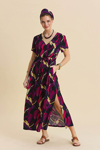 Los banditos Καλοκαιρινό φόρεμα με λαιμόκοψη V και κορδόνι που δένει