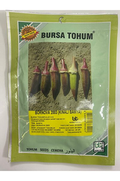 Bornova Kınalı Bamya Tohumu 25 gram
