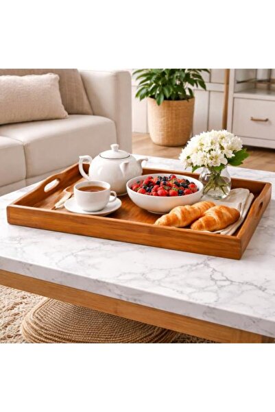 Generic Bamboo Serving Tray Set 3 Pieces