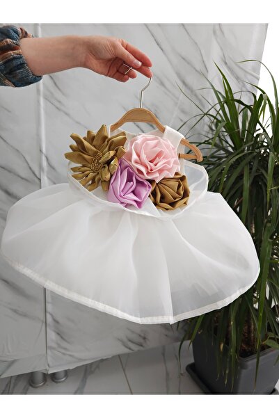 Elwirababyboutiqe φόρεμα με ανθοδέσμη