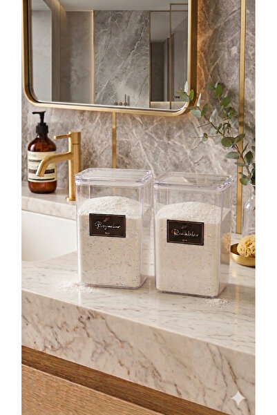 Dia Σετ 2 δοχείων απορρυπαντικού & κουτιών απορρυπαντικού 2900 ml με ετικέτα ...