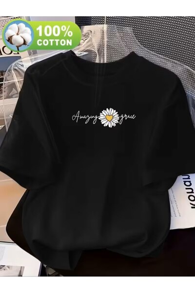 oneagılyazı Μπλουζάκι με στάμπα. Κοντομάνικο καλοκαιρινό & ανοιξιάτικο casual...