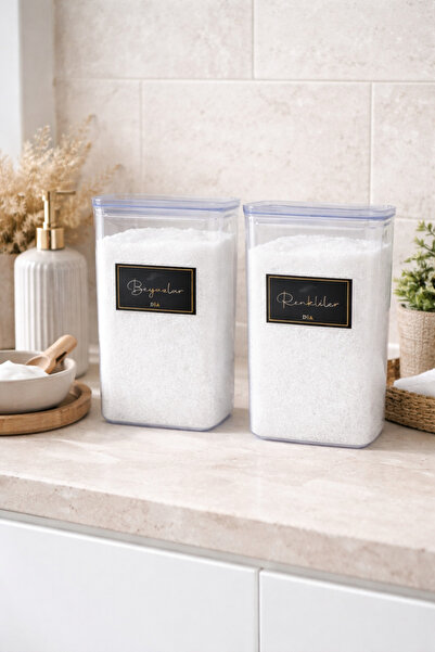 Dia Minimalist Detergent Container Set |   Transparent Bathroom Organizer |  ...
