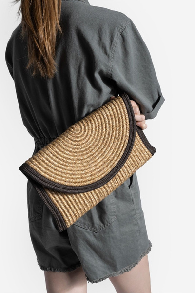 Marjin Γυναικεία χειροποίητη πλεκτή τσάντα με μαγνητικό κλείσιμο και τσάντα χ...