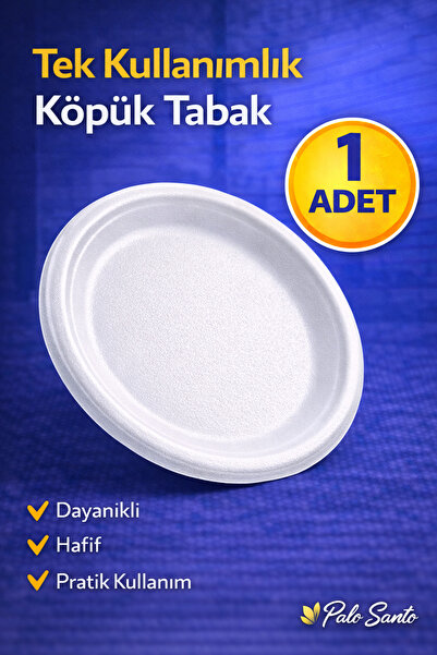Palo Santo Tek Kullanımlık Köpük Tabak 1 Adet Dayanıklı Hafif Servis Tabağı