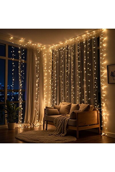 Led Mum 2X2 SARI RENK PERDE LED IŞIK