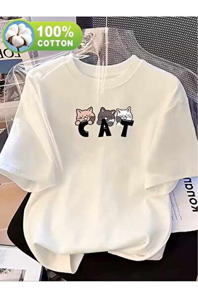 yombaa Printed T-Shirt. Short Sleeve Summer & Spring Casual Top, Women's Clot...