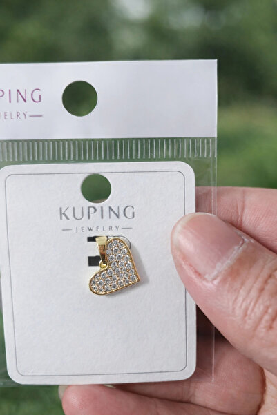 naaksesuar Xuping 14K Kaplama Kalp Model Taşlı Kolye Ucu