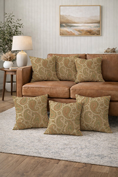 LadiesHome طقم أغطية وسائد مكون من 6 قطع مقاس 43x43 سم، مزدوج الجوانب، لون بي...