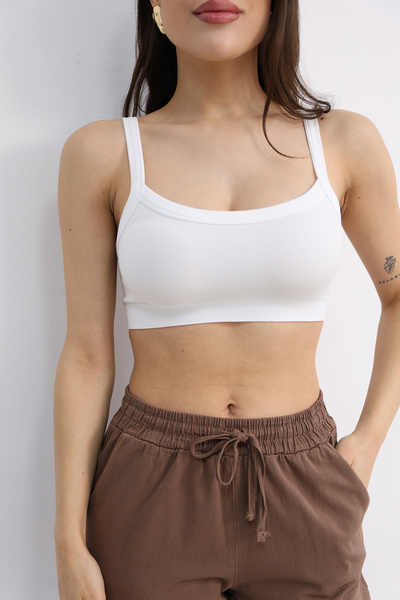 Dut Store Fitilli Sporcu Crop Büstiyer