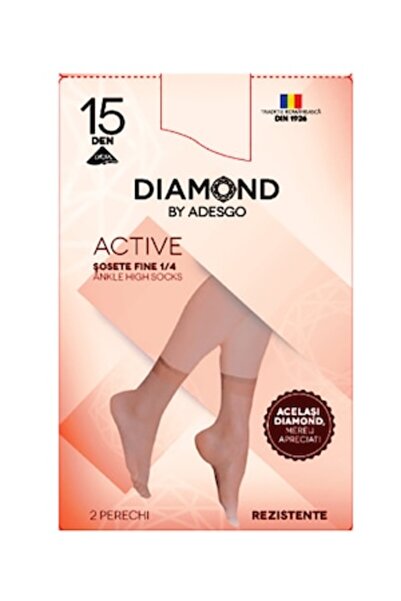 Diamond by Adesgo Active Lycra Socks, Diamond by Adesgo, 15 DEN, Sable, 1/4