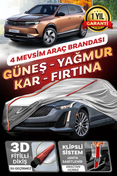 Budge Opel Grandland - KLİPSLİ 4 MEVSİM Araba brandası - oto çadır örtü