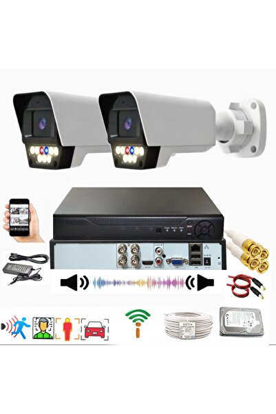 BİSES 2 li Sesli Araç İnsan Yüz ve Hareket Algılayan 5 MP Lens 9 Warm Led Gec...