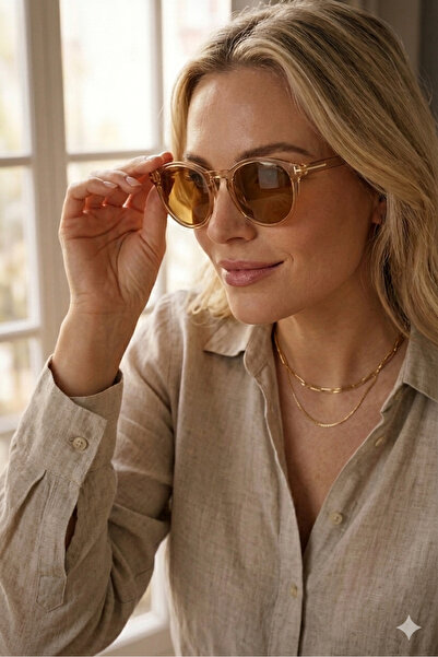 BluePepper Round Cut Timeless Model Sunglasses with t Accessories New Season ...