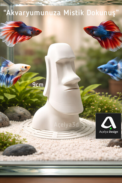 açelya3d Akvaryum Dekoru Süs 3D Baskı Balık Saklanma Alanı Estetik Sanatsal G...