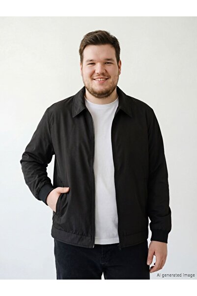 LC Waikiki Lcwaikiki Classic Black Shirt Collar Men's Jacket