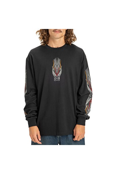 DC Μπλουζάκι BURN OUT LS Μαύρο XL