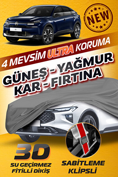 Budge Citroen C4 - KLİPSLİ 4 MEVSİM Araba brandası - oto çadır örtü