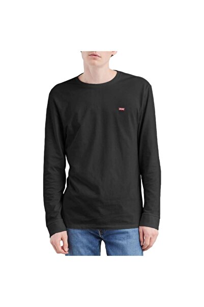 Levis ORIGINAL HM LS TEE ΒΑΜΒΑΚΕΡΟ ΜΕ ΠΑΤΣΑΜΠΟΥΡΕΣ ΛΕΠΤΟΜΕΡΕΙΕΣ ΜΑΥΡΟ L