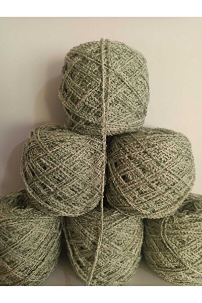 İPEK YÜN İPLİK DÜNYASI Νήμα Πλεξίματος Buklet 2 Στρώσεων (Λευκό, Πράσινο) 100γρ