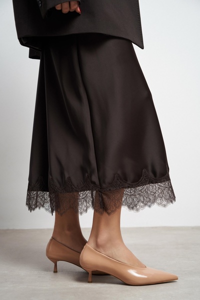 NİŞANTAŞI SHOES Γυναικεία παπούτσια με τακούνι Tinky Ten Rustic με μυτερή μύτη