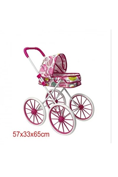 velve Καρούσιο για κουτάβια, ροζ, με μεγάλα ρόδες, κλασικό μοντέλο, 65 εκ.