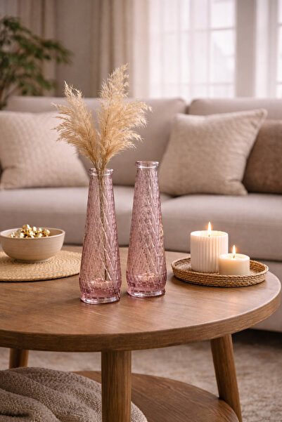 Ruum Store By Doğtaş Gül Kurusu Cam Vazo – ikili