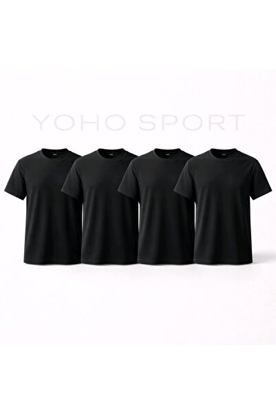 YOHO SPORT Tricou unisex cu croială de bază, 100% bumbac, cu textură moale, n...