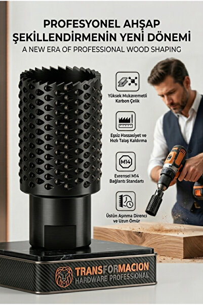 Transformacion M14 29 mm Panç Törpü Agresif Ahşap Oyma Freze | Avuç Taşlama U...