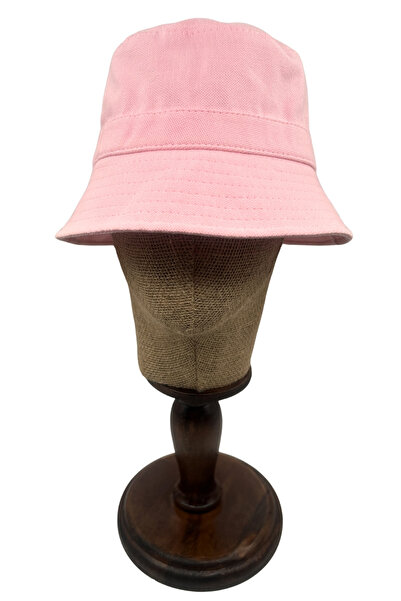 Sofist İstanbul Ροζ βαμβακερό καπέλο bucket, ροζ βαμβακερό καλοκαιρινό μονόχρ...