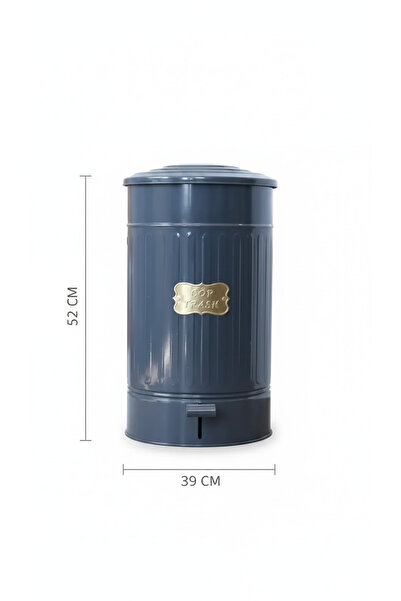 Simply Now 30 Litre Pedallı Metal Çöp Kovası | Fırın Boya Paslanmaz | Kovasız...