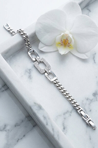 Valmont Accessories Xuping 17+2 cm Adjustable Stone-Encrusted Silver Color Ch...