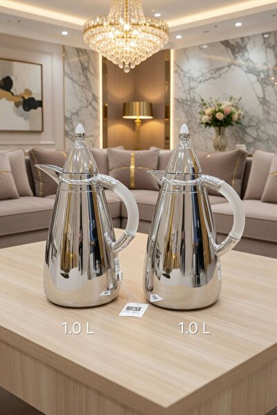 Generic Tramis 1 Liter Silver Shiny Heat Preserving Set 8-12 High Quality Ver...