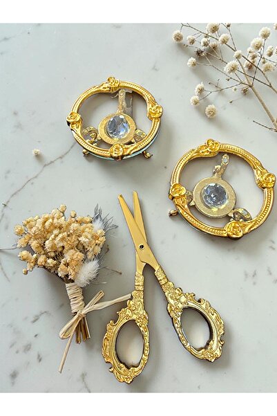 AYZ HOME Σετ δαχτυλιδιών αρραβώνων Isteme - 2 τεμάχια γυάλινα μεταλλικά ανυψω...